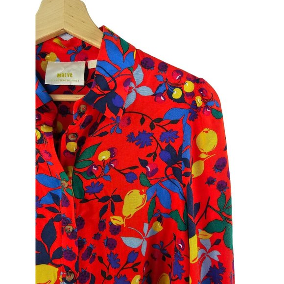 Maeve Anthropologie Blithe Floral Button down top Size 4 - Picture 2 of 8